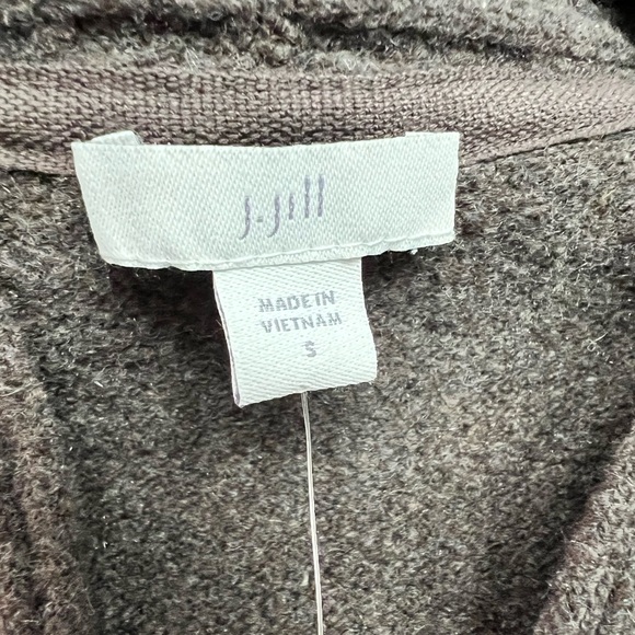 JJill brown burnt umber Heather open front cardigan, small, nwt - Picture 8 of 12
